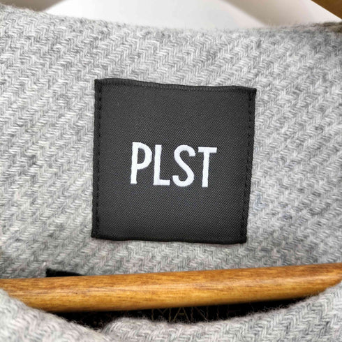 プラステ PLST MANTECO ノーカラー ウール混コート レディース import:L
